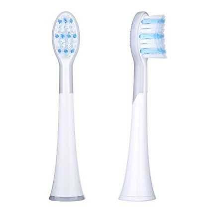 Coredy Toothbrush Replacement Brush Head, Sensitive Gum Care Sonic Toothbrush Head, Plaque Control Replacement Electric Toothbrush Heads Refill for Coredy Snap-On Sonic Electric Toothbrush, 2-Pack