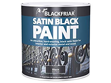 Blackfriar Wood and Metal Satin Black Paint 500 millilitres