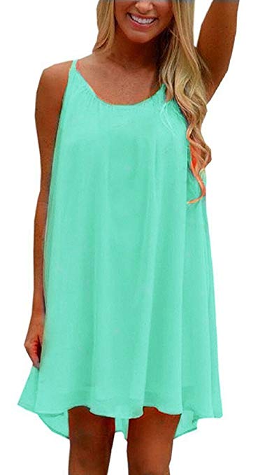 ReachMe Womens Summer Sexy Vibrant Color Chiffon Bathing Suit Cover up