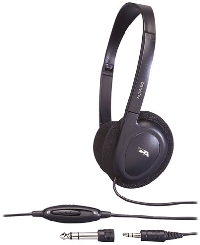 Cyber Acoustics 3.5MM Plug ACM-90 Stereo Headset with Volume Control (Black)