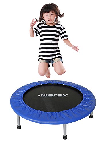 Merax 36" Foldable Exercise Mini Trampoline with Safety Pad