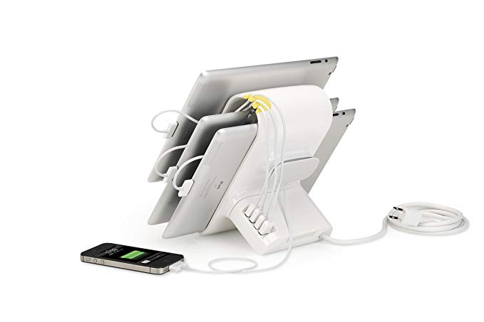 Kanex Sydnee 4-port 2.1A USB Charging Station for iPad, Kindle, Tablets, Smartphones - Snow