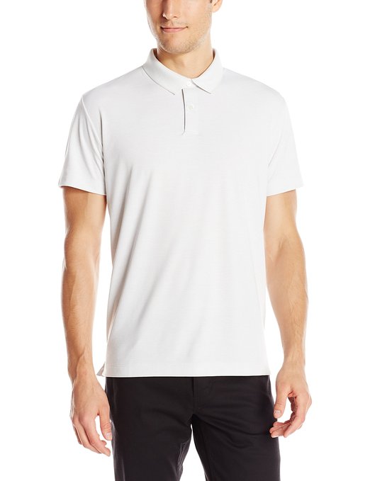 Theory Men's Sandhurst Current Pique Shirt,  White,  Medium