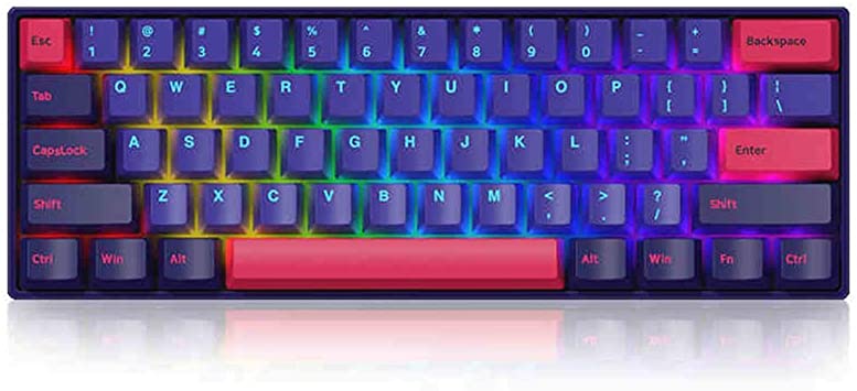 EPOMAKER AKKO NEON 3061 60% RGB Bluetooth 5.0 Wireless/Wired NKRO Mechanical Keyboard, Programmable with Double Shot PBT Keycaps (Gateron Yellow Switch, NEON)