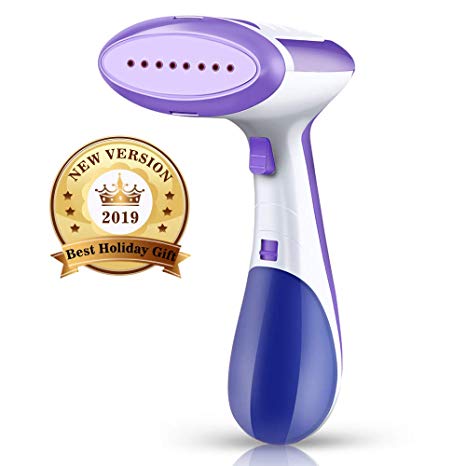 Winjoy Garment Steamer Handheld, Mini Portable Clothes Steamer for Travel and Home, 240ml High Capacity Ultra Fast Heat-up Auto-Off Anti-Leakage Fabric Steamer- Works at All Angles