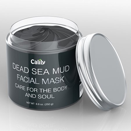 Calily™ Premium Dead Sea Mud Mask 8.8 Oz. - Organic Deep Skin Cleanser - Face and Body Treatment - Eliminates Acne, Wrinkles, Cellulite - Cleanses Pores, Rejuvenates Skin for Youthful Glow