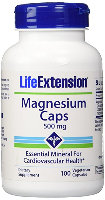 Life Extension Magnesium Vegetarian Capsules, 500 mg, 100 Count