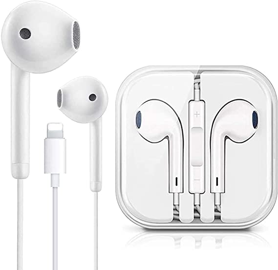 Light^ning Connecter Wired Headphones Earbuds Earphone Headset with Mic,Compatible with Apple iPhone 13/12/11