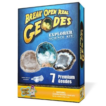 Geode Explorer Science Kit - Crack Open 7 Amazing Rocks and Find Crystals!