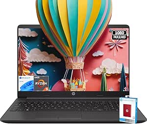 HP Newest 15.6" FHD G8 Laptop, AMD Ryzen 5 5500U 6-core Processor(Beat i7-1165G7), Ethernet Port, HDMI, SD Card Reader (Windows 11 Home, 64GB RAM | 1TB SSD)