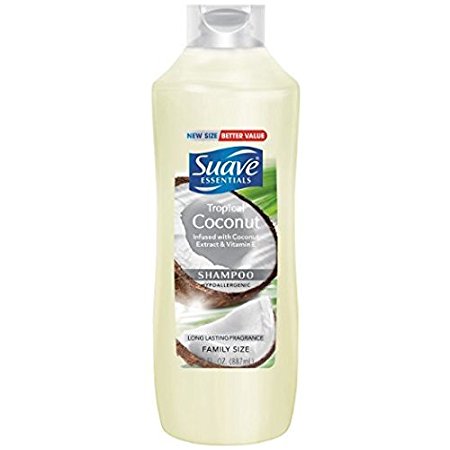 Suave Essentials Shampoo, Tropical Coconut, 30 Ounce (2-Pack)