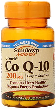 Sundown Naturals Co Q-10 200 mg, 40 Softgels