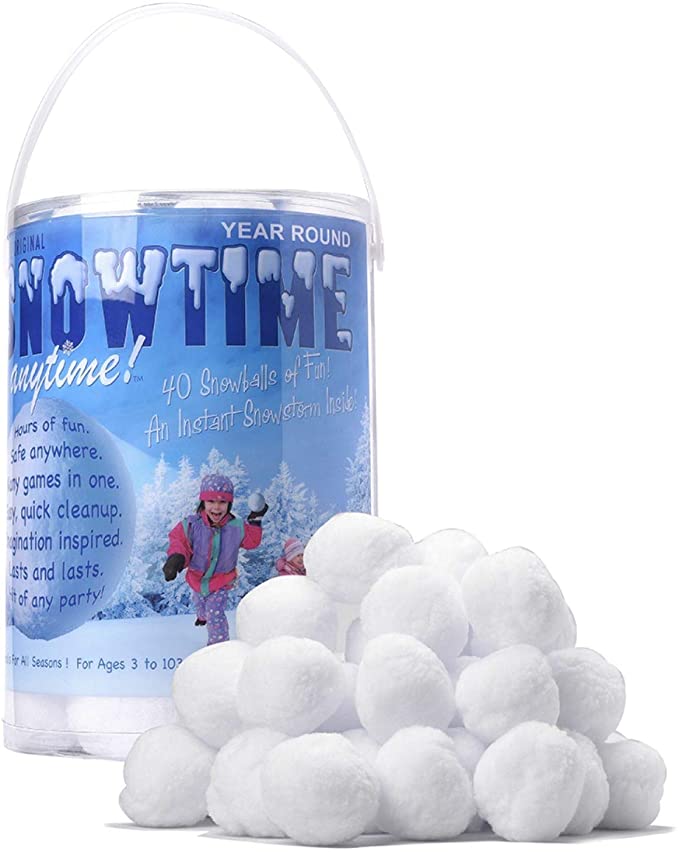 SNOWTIME ANYTIME Indoor Snowball Fight (40 Pack)