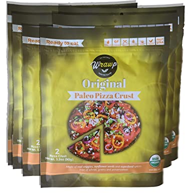 Paleo Pizza Crust | 6 Pack Original Flavored Organic Gluten Free, Dairy Free, Soy Free, Nut Free and Vegan Pizza Crust