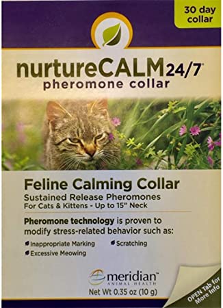 NurtureCALM 24/7 Feline Calming Pheromone Collar (Upto 15" Neck)
