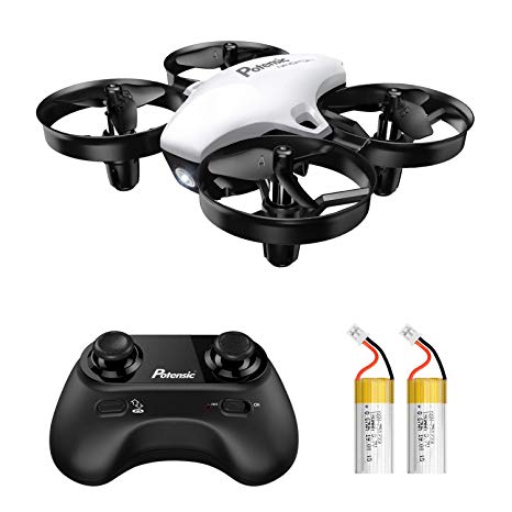 Potensic Upgraded A20 Mini Drone Easy to Fly Even to Kids and Beginners, RC Helicopter Quadcopter with Auto Hovering, Headless Mode and Extra Batteries