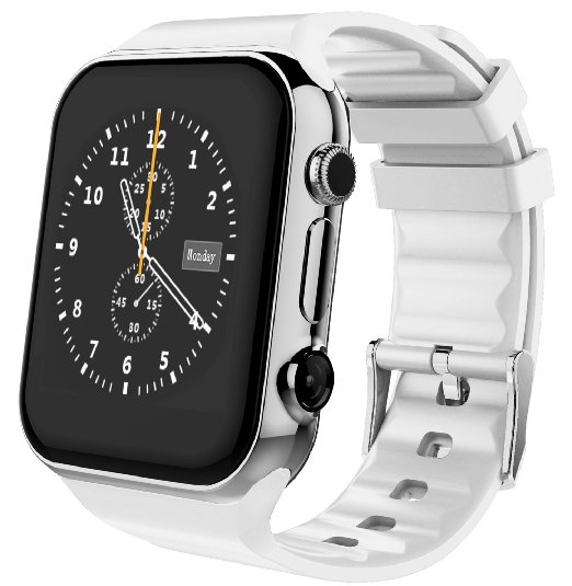 Scinex® SW20 16GB Bluetooth Smart Watch GSM Phone - US Warranty (Silver/White)