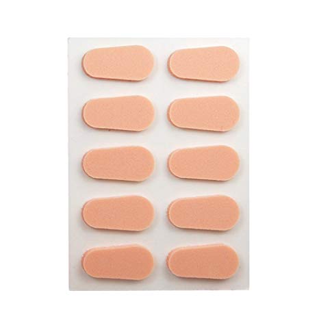 Peach Colored Self Adhesive Soft Foam Nose Pads for Eyeglasses - 12 Pack (120 Pads Total)