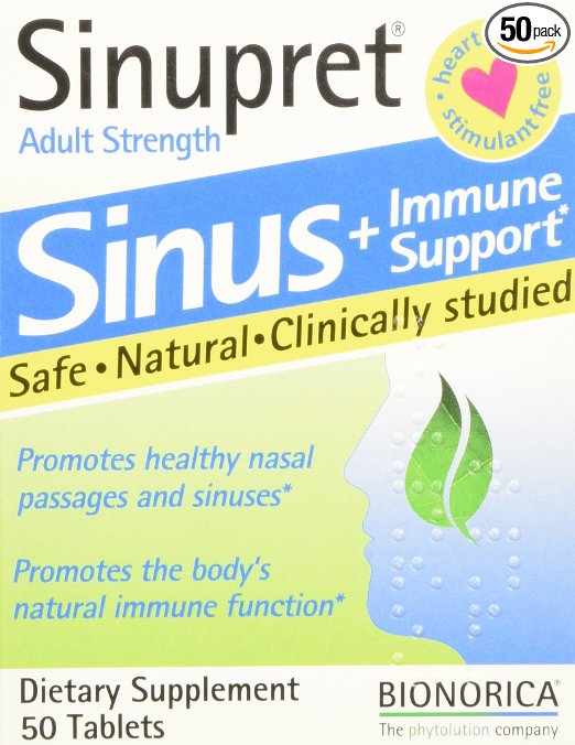 BIONORICA Adult Strength Sinupret Sinus   Immune Support 50 Tabs
