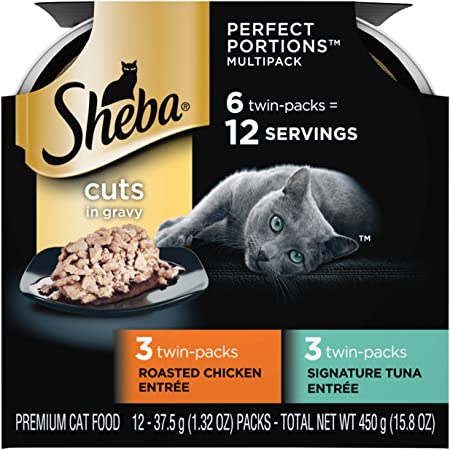 Sheba Perfect Portions Cuts in Gravy Wet Cat Food Tray Variety Packs