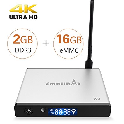 Smart TV Box, SMALLRT X3 Android 6.0 TV Box 2G RAM 16G ROM Built-in WIFI For 4K UHD Playing