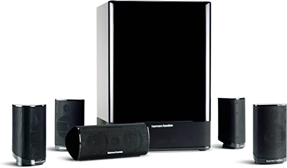 Harman Kardon HKTS-15 5.1 High-Performance, 6-Piece Home Theater Speaker System (Black Gloss) (Discontinued by Manufacturer)