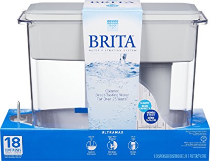 Brita UltraMax Water Filter Dispenser, Grey, 18 Cup