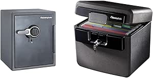 SentrySafe Fireproof Waterproof Safe Bundle with 2.05 Cubic Foot Safe and 0.65 Cubic Foot Hanging File Safe