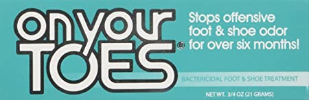 On Your Toes Foot Bactericide Powder - Eliminates Foot Odor for Six Months, 21 grams (One Pack)
