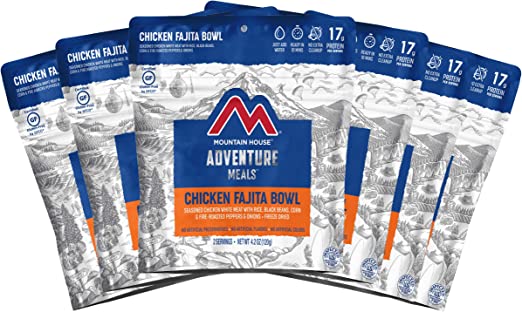 Mountain House Chicken Fajita Bowl | Freeze Dried Backpacking & Camping Food | Survival & Emergency Food | Gluten-Free