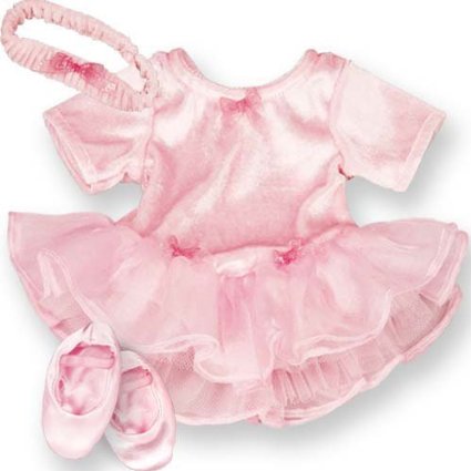 15 Inch Baby Doll Pink Ballet 3 Pc. Doll Clothes Outfit by Sophia's, Fits 15 Inch American Girl Bitty Baby Dolls & More! Soft Velour, Chiffon & Tulle Pink Baby Doll Ballet Dress Set