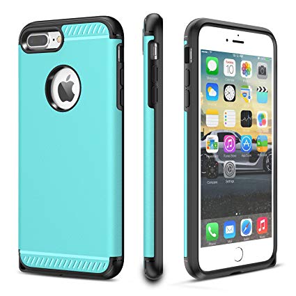 iPhone 7 Plus Case, CHTech iPhone 8 Plus Case Double Layer Shockproof Heavy Duty Protection Armor Case for Apple 5.5'' iPhone 7 Plus / iPhone 8 Plus [Blue]