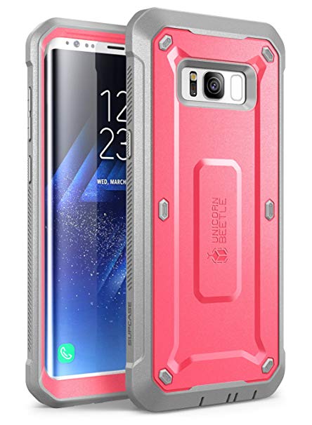 Galaxy S8  Plus Case, SUPCASE Full-Body Rugged Holster Case with Built-in Screen Protector for Samsung Galaxy S8  Plus (2017 Release), Unicorn Beetle PRO Series - Retail Package (Pink)