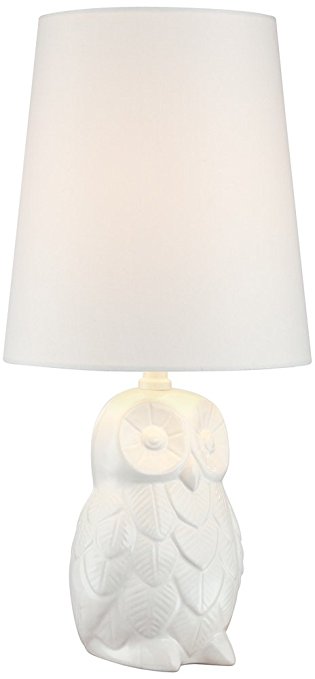 Night Owl 19" High White Ceramic Accent Table Lamp