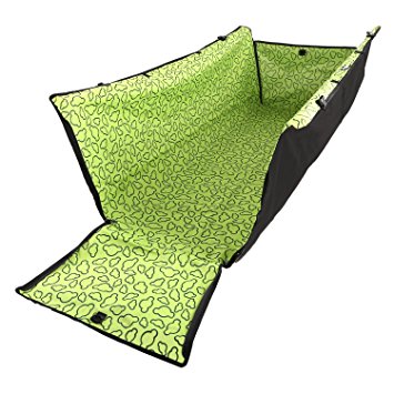 Amzdeal Pet Seat Cover Car Travel Hammock for Dog Waterproof and Washable Seat Cover Oxford Fabric, Green