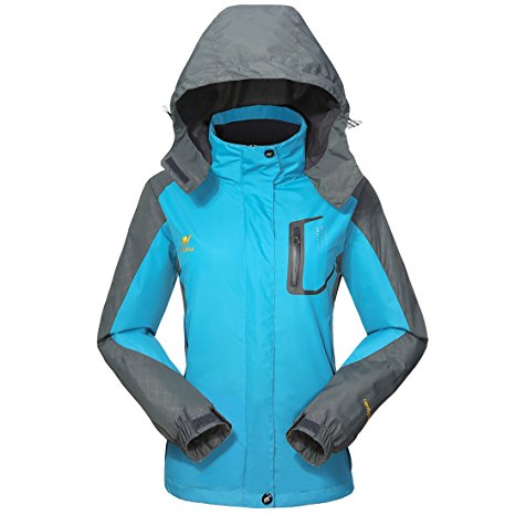 Waterproof Jacket Rain Coats for Women -GIVBRO Outdoor Hooded Softshell Camping Hiking Mountaineer Travel Windproof Jackets