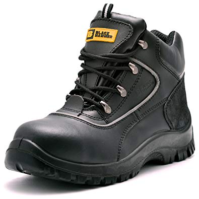 Mens Safety Boots Steel Toe Cap S3 SRC Work Shoes Ankle Leather 7752 Black Hammer