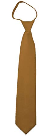 NYFASHION101 Men's Solid Color Formal Zipper Tie
