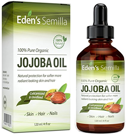 100% Pure Jojoba Oil - 120ml - Certified ORGANIC - Best Natural Oil Moisturiser for Radiant Looking Skin, Silky Smooth Hair and Strong Nails - Ideal For Sensitive Skin - All Round Protection Day & Night - Cold Pressed & Unrefined