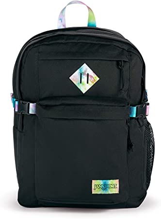 JanSport Main Campus Student Backpack - School, Travel, or Work Bookbag w 15-Inch Laptop Sleeve and Dual Water Bottle Pockets, Touch Of Tie Dye