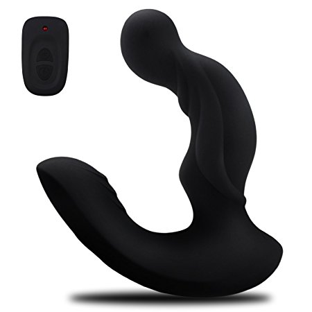 Prostate Vibrator Massager, Tracy's Dog Silicone Vibrating Anal Plug Butt Plug Anal Trainer P-Spot Perineum Dual Stimulator