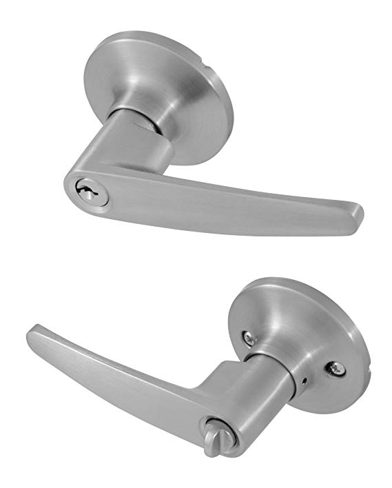 Honeywell 8104301 Straight Entry Door Lever, Satin Nickel