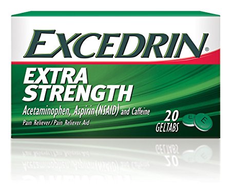 Excedrin Extra Strength Geltabs for Headache Pain Relief, 20 count