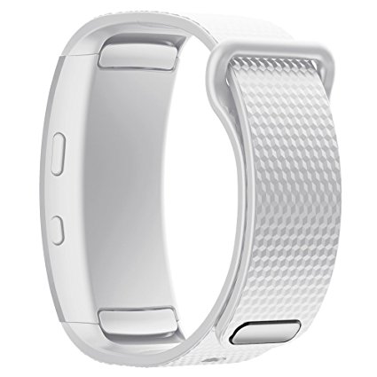 Samsung Gear Fit 2 II Band SIKAI® Samsung Fit2 SM-R360 Soft Prevent Sweat Silicone Replacement Band For Samsung Gear Fit 2 Easy install Smartwatch band For Samsung Gear Fit 2 Durable Wristband (White)