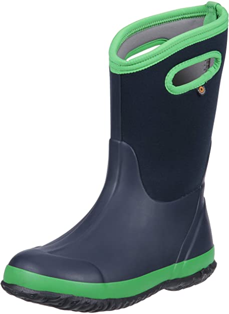 Bogs Kids Classic High Waterproof Insulated Rubber Rain and Winter Snow Boot for Boys, Girls and Toddlers, Multiple Color Options