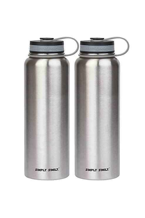 Insulated Stainless Steel Wide Mouth Water Bottle 40 Oz