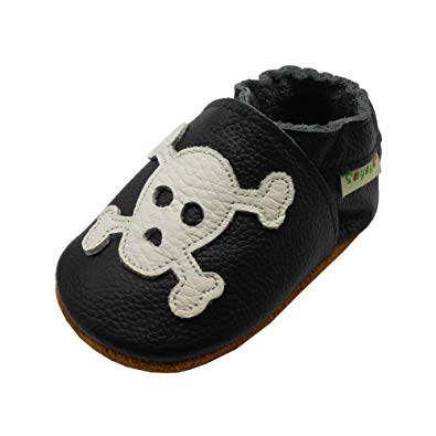 Sayoyo Baby Skull Soft Sole Leather Infant and Toddler Shoes