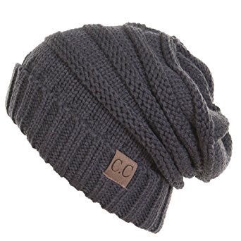 Funky Junque’s C.C. Trendy Warm Oversized Chunky Soft Oversized Cable Knit Slouchy Beanie