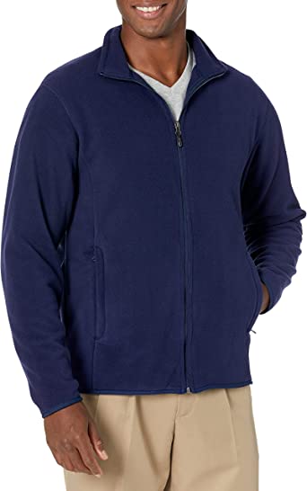 Amazon Essentials Men's Full-Zip Polar Fleece Jacket (Available in Big & Tall)