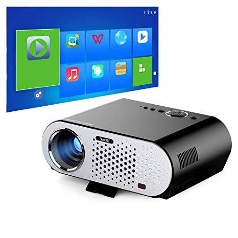 Newpal 3200 Lumens LED Projector Android Bluetooth WiFi 1280 * 800P Miracast AC3 Mini Beamer Proyector